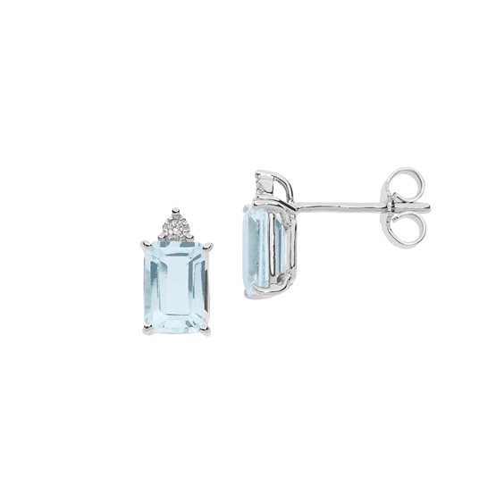 Orecchini Comete Donna Fantasia Di Acquamarina in Oro bianco ORQ241 - ORQ241